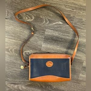 Vintage Dooney & Bourke Black and Tan Leather Bag
